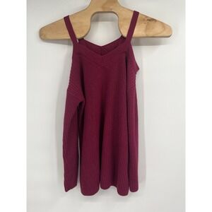 Torrid‎ Pullover Cold Shoulder Knit Sweater Wine Color NWT Sz 1